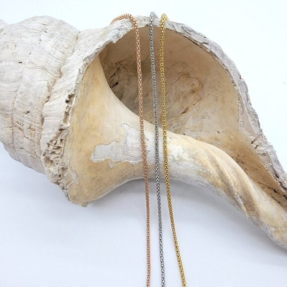 GOLD Stainless Steel Rope Chain Necklace 20" 22" 24" - Picture 9 of 13